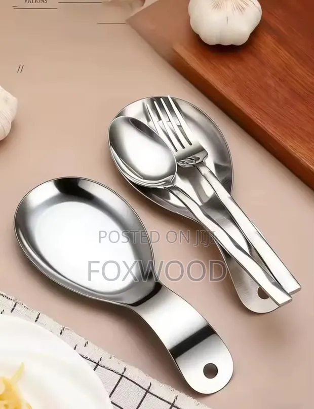 Stainless Steel Spoon Rest - Gold & Silver - 1