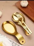 Stainless Steel Spoon Rest - Gold & Silver - 2