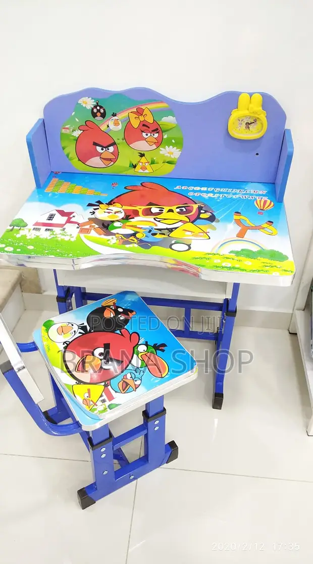 Adjustable Kids' Study Desk Set - Angry Birds Theme - 1