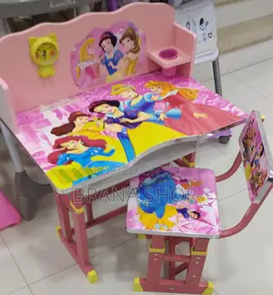 Adjustable Kids' Study Desk & Chair Set - Pink