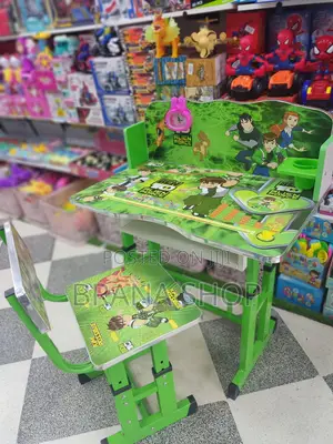 Green Adjustable Study Desk and Chair Set