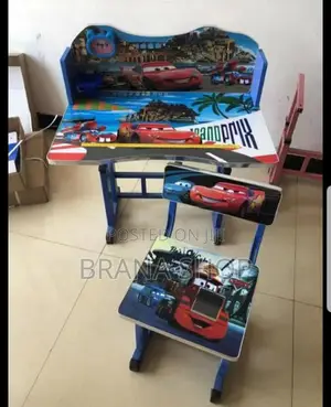 Blue Kids Adjustable Study Desk and Chair Set