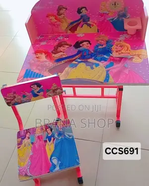 Pink Kids Adjustable Study Table & Chair Set