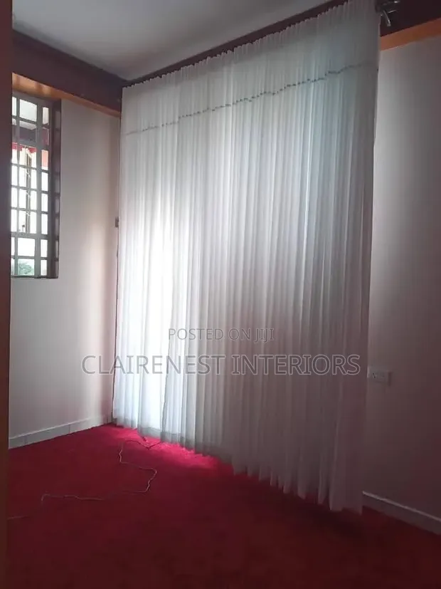 Plain White Sheer Curtains - Sold Per Metre - 1