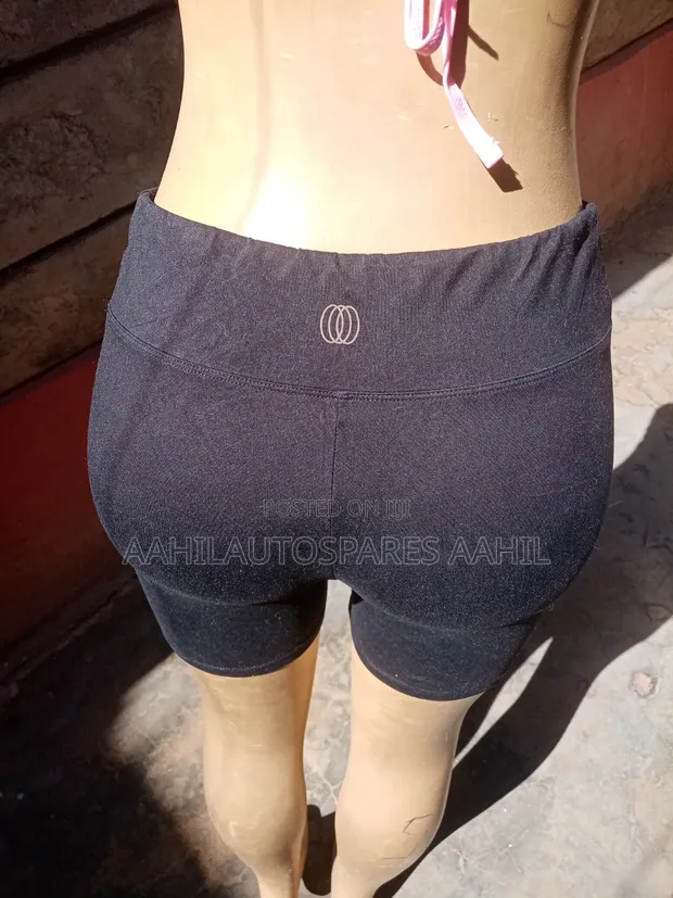 Women's Black Biker Shorts - Size M - 1
