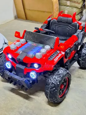 Red Heavy-Duty Kids' Electric Ride-on ATV UTV Truck