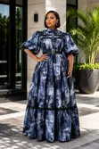 Elegant Printed Maxi Dress - 2