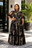 Elegant Printed Maxi Dress - 3