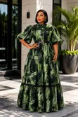 Elegant Printed Maxi Dress - 4