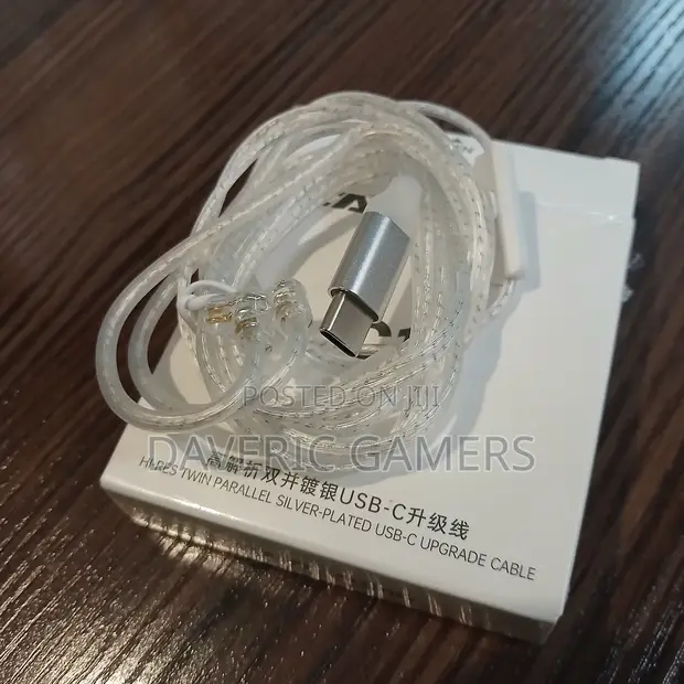 KZ Hi-Res Silver-Plated USB-C Cable for IEMs - 1