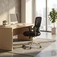Adjustable Orthopedic Black Fabric Office Chair - 5