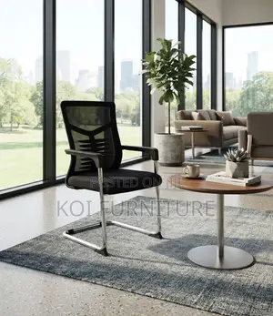 Mid Backrest Mesh Black Sled Base Visitor Chair