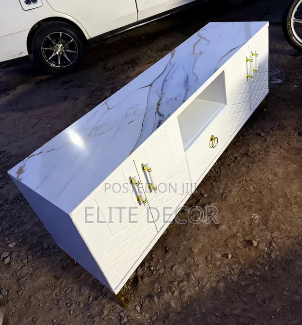 Executive Box TV Stand yenye Marble Top - 1