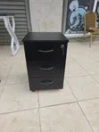 Pedestal ya Mbao Nyeusi yenye Droo 3 - 2
