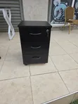 Pedestal ya Mbao Nyeusi yenye Droo 3 - 4