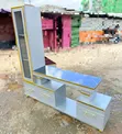 Executive Extended TV Stand with Marble Coating & Shelf Cabinet - 2