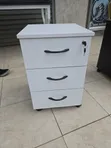 White 3-Drawer Office Pedestal - 2