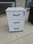 White 3-Drawer Office Pedestal - 3