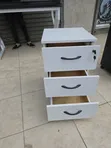 White 3-Drawer Office Pedestal - 4