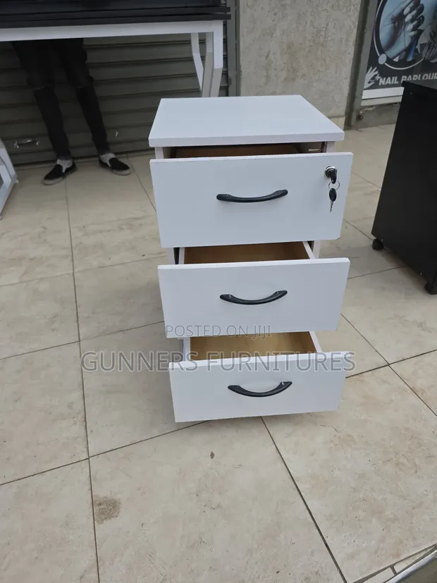 Boss Office Products White 3-Drawer Pedestal - 1