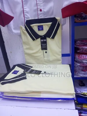Cream & Black Poloshirts Available