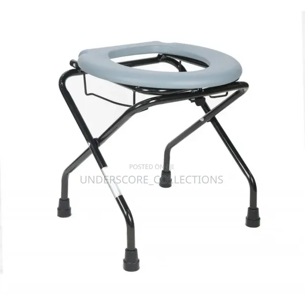 Foldable Steel Commode Chair (No Back/Armrests) - 1