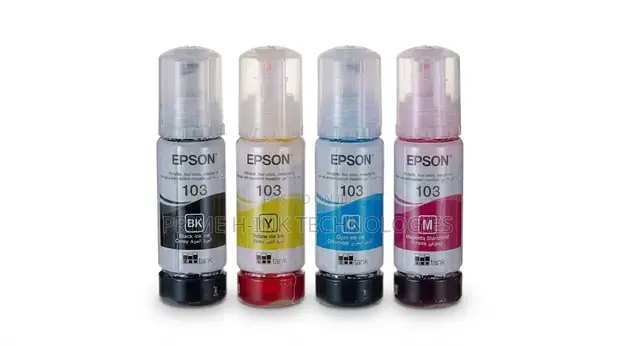 Epson 103 Ink Bottle Set (Black, Cyan, Magenta, Yellow) - 1