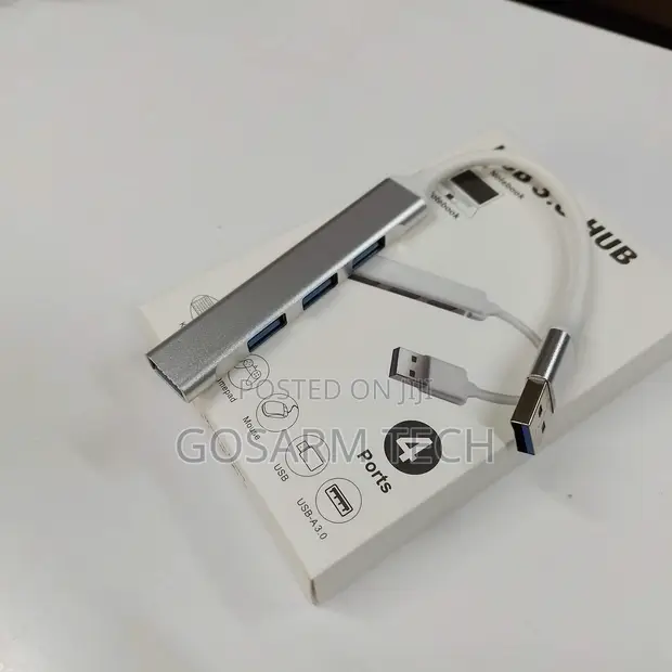 4-Port USB 3.0 Hub - High-Speed Data Transfer - 1
