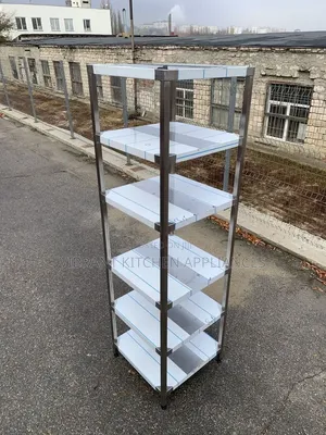 6-Tier Stainless Steel Shelving Unit - 1ft Square