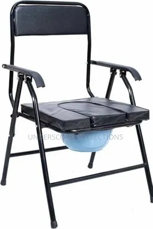 Portable Folding Commode Chair with Waterproof Frame