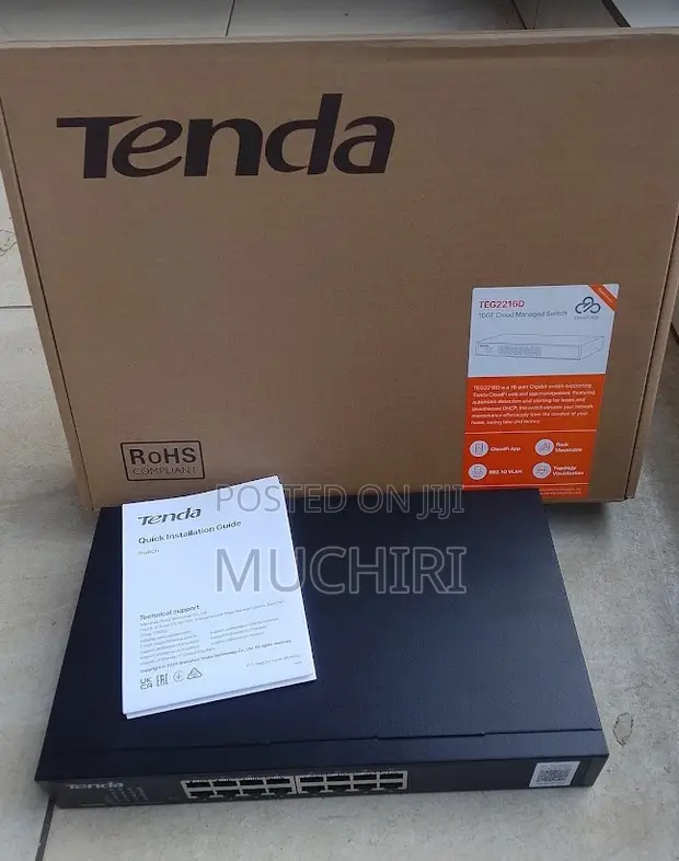 Tenda 16-Port Cloud Managed Network Switch TEG2216D - 1