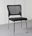 Armless Office Guest Chair - Black - 2