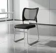 Armless Office Guest Chair - Black - 3