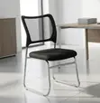 Armless Office Guest Chair - Black - 4