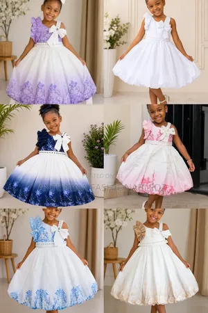 Girls Balloon Sleeve Dress (Ages 2-13 Years)
