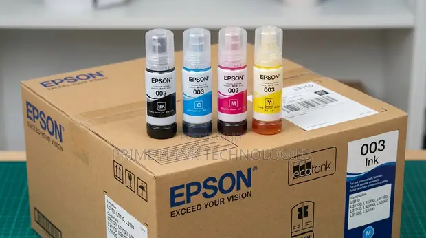 Epson 003 Ink Bottles (Black, Cyan, Magenta, Yellow) - 1