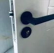Minimalist Black Door Handle Lock - Modern Privacy Lock - 2