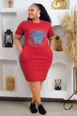 T-Shirt Dress - Cotton Track Material - 2