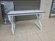 White Metallic Frame Office Desk - 1