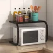 1-Tier Metallic Microwave Organizer Shelf/Stand 55x35x35cm - 3