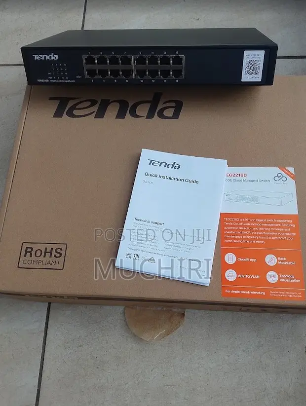 Tenda TEG2216D 16-Port Cloud Managed Network Switch - 1