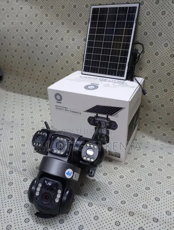 Triple Lens 4G Solar PTZ CCTV Camera with Audio - 1