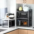 Expandable Metallic 2-Tier Microwave Stand - 3