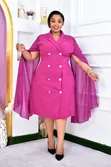 Power Cape Blazer Dress - 5