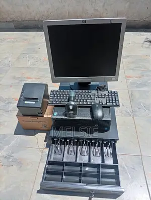 Supermarket POS System Kit: Computer, Scanner, Printer & Cash Drawer