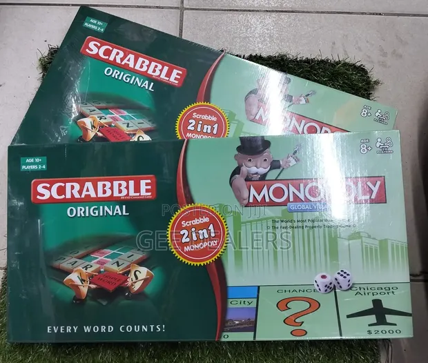 2-in-1 Scrabble Monopoly Board Game - 1