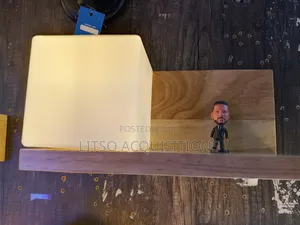 Modern Wooden Wall Shelf Light | LED Lamp & Display