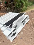 TV Stand with Black Top and LED Lights - 1