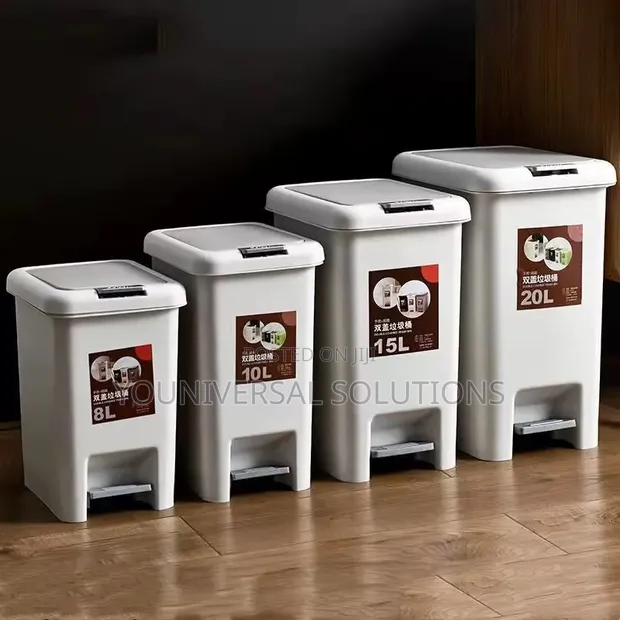 20L Modern Pedal Dustbin with Dual Opening - 1