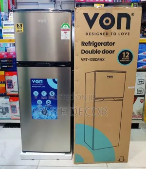 VON 138L Double Door Refrigerator - Brand New